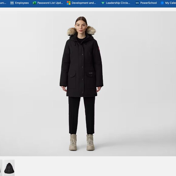 New With Tags!! Canada GooseTrillium Parka Heritage Down Coat Jacket Black XL